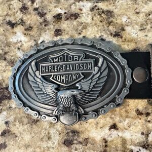 Harley Davidson Buckle and Belt sz 38